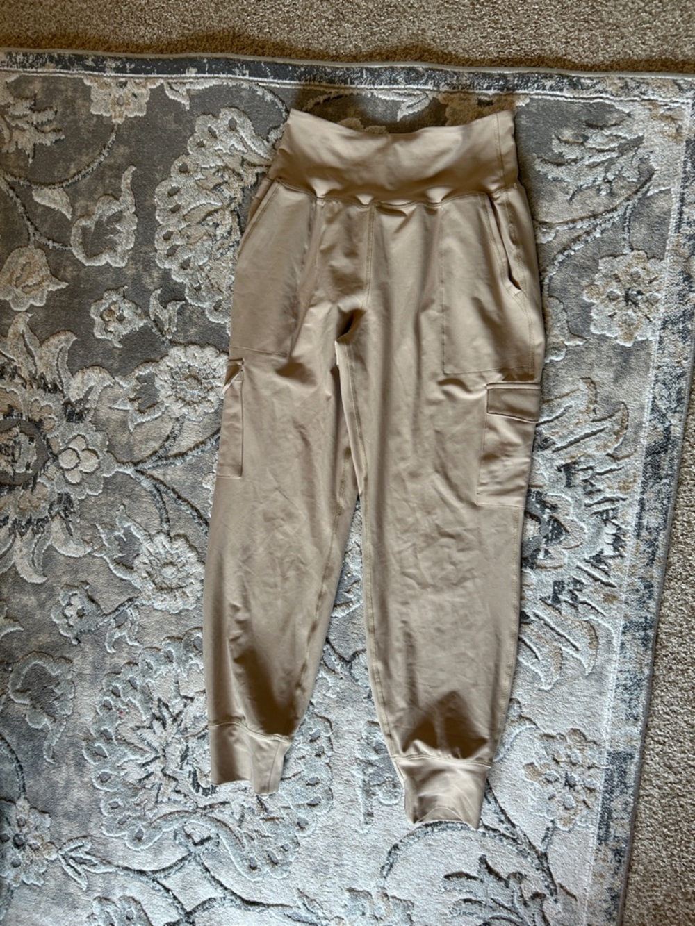 Old Navy Powersoft Women's High-Waist Cargo Joggers - Beige